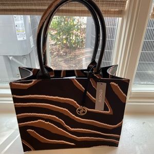 Chico’s Animal Print Brown/tan/white Tote